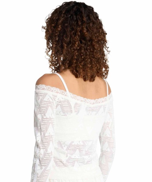 adidas(アディダス)の「adidas LACE BARDOT TOP / アディダス レース バルドー トップ(Tシャツ/カットソー・レディース・ホワイト・L/M/S)」の9枚目の写真