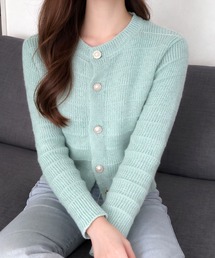 【人気アイテム】大人可愛くきまるクルーネックニットカーディガン
