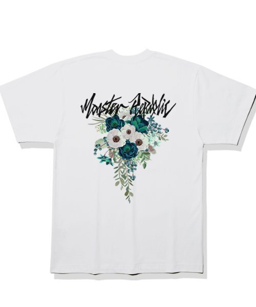 MONSTER REPUBLIC(モンスターリパブリック)の「ムーブメントフラワーミックスグリーンTシャツホワイト(Tシャツ/カットソー・レディース・その他・LARGE/MEDIUM/SMALL/X-LARGE)」の2枚目の写真