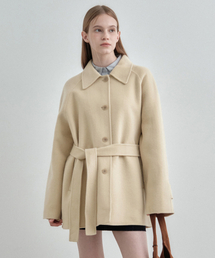 MONGDOL（モンドル）の「カシミヤウールハンドメイドハーフコートバターMDCT013BUTTER（チェスターコート）」