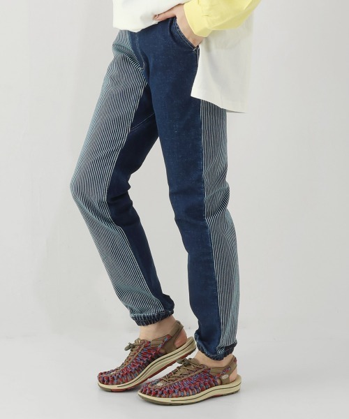 KRIFF MAYER Lady's Collection（クリフメイヤーレディースコレクション）の「マルチカラージョガーパンツ（その他パンツ・レディース・サックスブルー/ダークブルー/ナチュラル・LARGE/MEDIUM）」の3枚目の写真