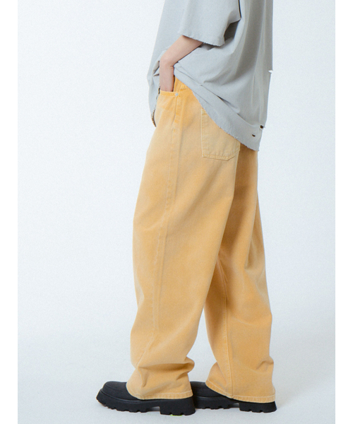 UNKNOWN PLANET(アンノウンプラネット)の「ワイドステップダイングパンツイエロー(その他パンツ・レディース・その他・MEDIUM/SMALL/LARGE)」の2枚目の写真