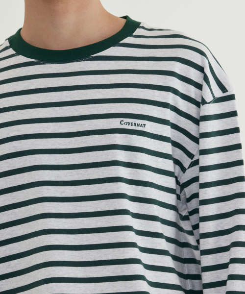 COVERNAT（カバーナット）の「ストライプロングスリーブ グリーン（Tシャツ/カットソー・レディース・その他・MEDIUM/LARGE/X-LARGE/SMALL）」の5枚目の写真