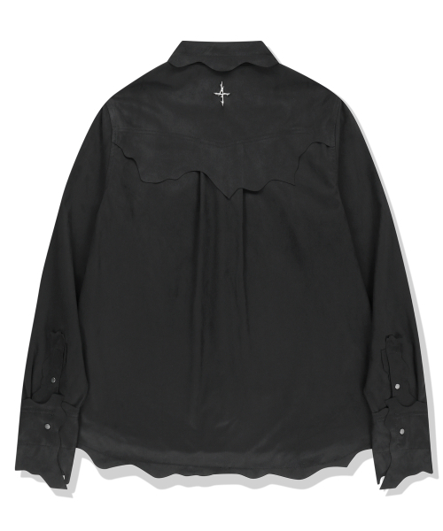 NOT4NERD(ノットフォーナード)の「Hand Cut Suede Western Shirt - Black(シャツ/ブラウス・レディース・その他・MEDIUM/LARGE/X-LARGE)」の2枚目の写真