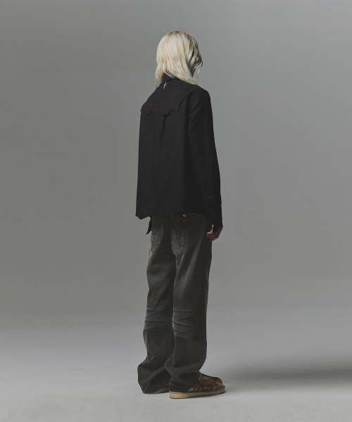 NOT4NERD(ノットフォーナード)の「Hand Cut Suede Western Shirt - Black(シャツ/ブラウス・レディース・その他・MEDIUM/LARGE/X-LARGE)」の4枚目の写真