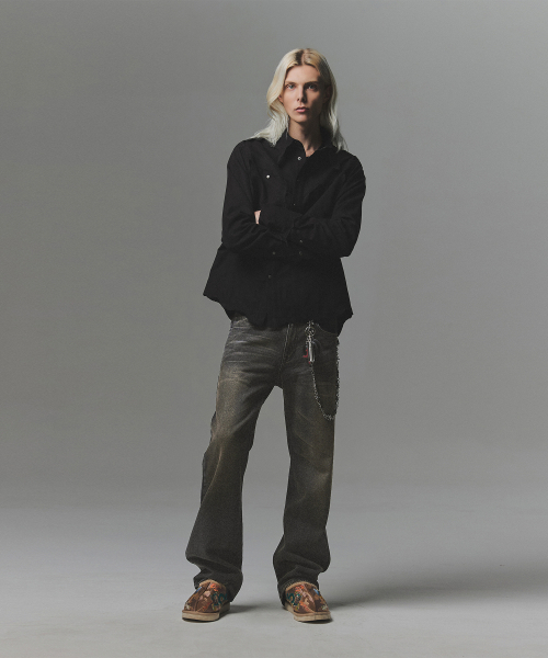 NOT4NERD(ノットフォーナード)の「Hand Cut Suede Western Shirt - Black(シャツ/ブラウス・レディース・その他・MEDIUM/LARGE/X-LARGE)」の5枚目の写真
