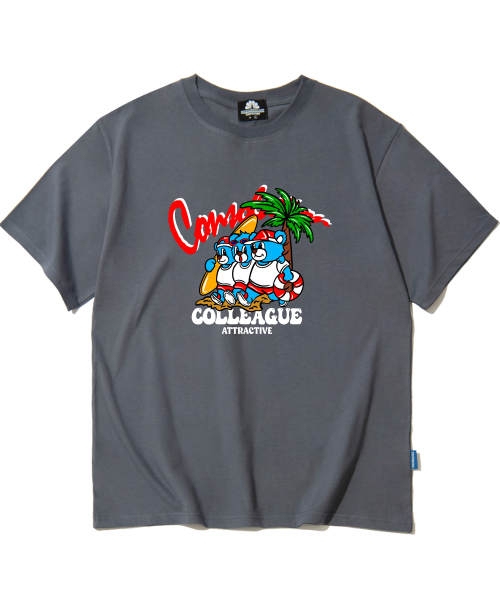 TRIPSHION(トリップション)の「コレッジベア グラフィックTシャツ - グレー(Tシャツ/カットソー・メンズ・その他・LARGE/MEDIUM/X-LARGE)」の1枚目の写真