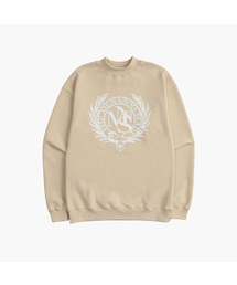 MENASOO（ミナス）の「UNISEX HERITAGE EMBLEM MOCK-NECK SWEATSHIRT IVORY（スウェット）」