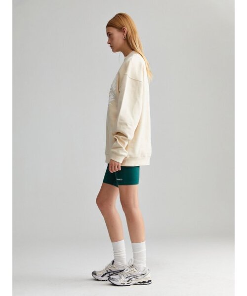 MENASOO(ミナス)の「UNISEX HERITAGE EMBLEM MOCK-NECK SWEATSHIRT IVORY(スウェット・メンズ・アイボリー・FREE)」の7枚目の写真