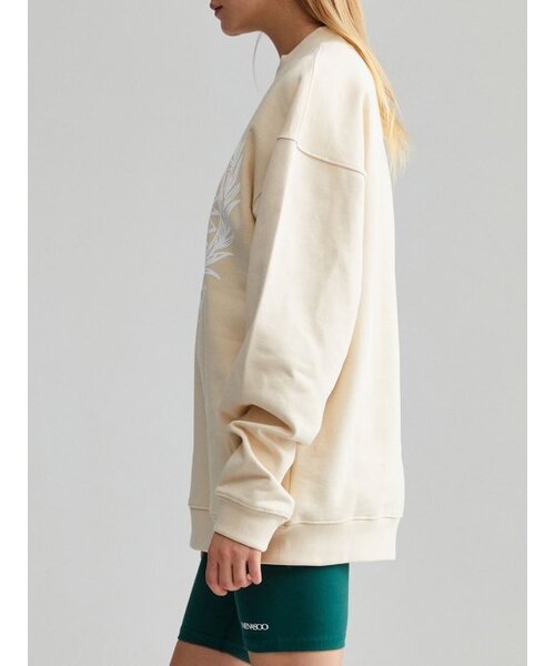 MENASOO(ミナス)の「UNISEX HERITAGE EMBLEM MOCK-NECK SWEATSHIRT IVORY(スウェット・メンズ・アイボリー・FREE)」の9枚目の写真