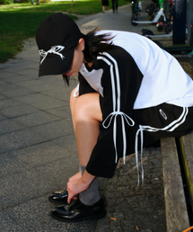 Opening Project | Ribbon Tie Down Cap - Black(キャップ)