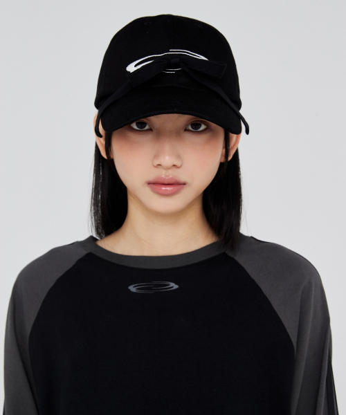 Opening Project（オープニングプロジェクト）の「Ribbon Tie Down Cap - Black（キャップ・レディース・その他・FREE）」の2枚目の写真