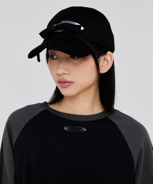 Opening Project（オープニングプロジェクト）の「Ribbon Tie Down Cap - Black（キャップ・レディース・その他・FREE）」の3枚目の写真