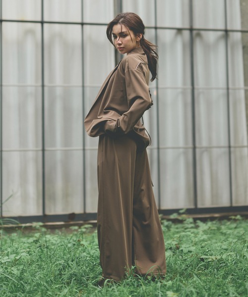 KINO THE KEI(キノザケイ)の「DAILY&LOUNGEWEAR パイピング ワイド パンツ KINO THE KEI(その他パンツ・レディース・アイボリー/ブラウン/ネイビー・S/M)」の22枚目の写真