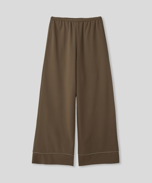 KINO THE KEI(キノザケイ)の「DAILY&LOUNGEWEAR パイピング ワイド パンツ KINO THE KEI(その他パンツ・レディース・アイボリー/ブラウン/ネイビー・S/M)」の7枚目の写真
