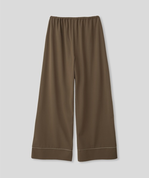 KINO THE KEI(キノザケイ)の「DAILY&LOUNGEWEAR パイピング ワイド パンツ KINO THE KEI(その他パンツ・レディース・アイボリー/ブラウン/ネイビー・S/M)」の8枚目の写真