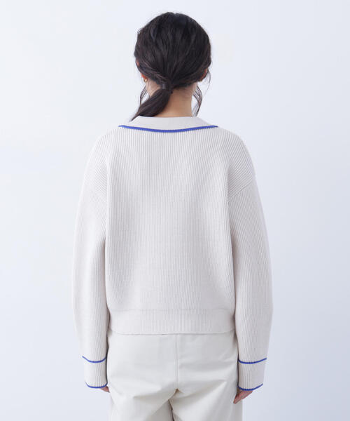 N.（N. Natural Beauty Basic）（エヌエヌナチュラルビューティーベーシック）の「ラインスキッパーニット（ニット/セーター・レディース・ホワイト系その他/ピンク系その他/グレー系その他・ﾌﾘ-）」の18枚目の写真