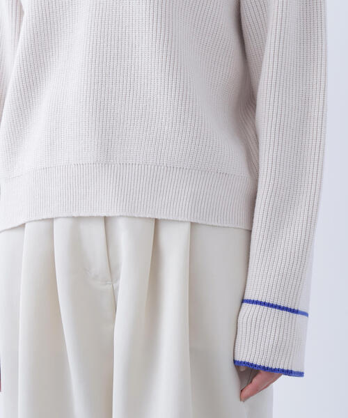 N.（N. Natural Beauty Basic）（エヌエヌナチュラルビューティーベーシック）の「ラインスキッパーニット（ニット/セーター・レディース・ホワイト系その他/ピンク系その他/グレー系その他・ﾌﾘ-）」の14枚目の写真