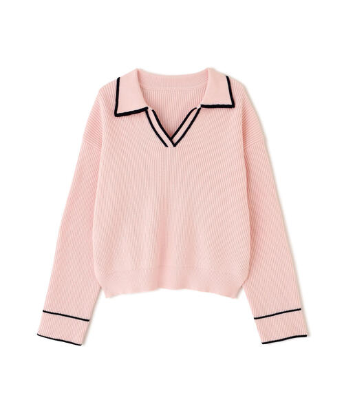 N.（N. Natural Beauty Basic）（エヌエヌナチュラルビューティーベーシック）の「ラインスキッパーニット（ニット/セーター・レディース・ホワイト系その他/ピンク系その他/グレー系その他・ﾌﾘ-）」の12枚目の写真