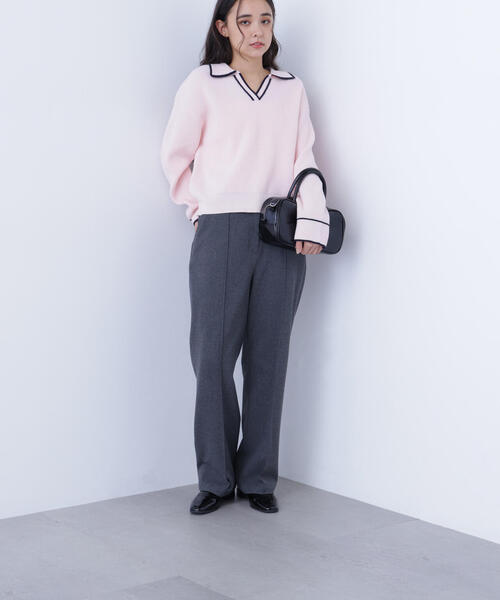 N.（N. Natural Beauty Basic）（エヌエヌナチュラルビューティーベーシック）の「ラインスキッパーニット（ニット/セーター・レディース・ホワイト系その他/ピンク系その他/グレー系その他・ﾌﾘ-）」の10枚目の写真