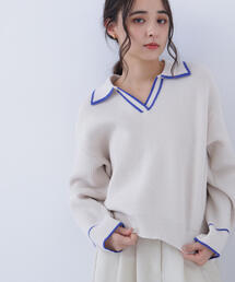 N.（N. Natural Beauty Basic） | ラインスキッパーニット(ニット/セーター)