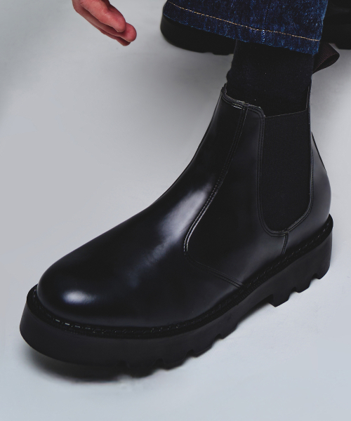 CLAYONG（クレヨン）の「6.5cm ロバストコマンド チェルシーブーツ ローター(CL0033)（ブーツ・メンズ・ブラック・27cm/28cm/25cm/26cm）」の4枚目の写真