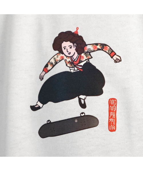 MONOPATIN(モノパティン)の「ジュモヒールフリップシャツ - ホワイト(Tシャツ/カットソー・レディース・その他・MEDIUM/LARGE)」の2枚目の写真
