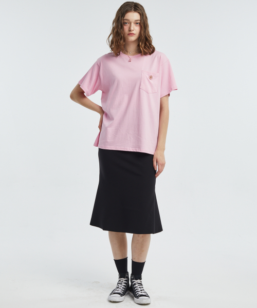 manavis7（マナビスセブン）の「ポケットラウンドTシャツ[ピンク]（Tシャツ/カットソー・レディース・PINK・FREE）」の3枚目の写真