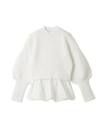emmi | ペプラム裾ニットドッキングトップス(ニット/セーター)