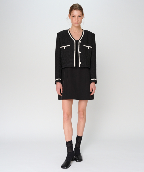 PAUL&ALICE(ポール&アリス)の「MINI DRESS / BLACK(ワンピース・レディース・ブラック・SMALL/MEDIUM)」の4枚目の写真