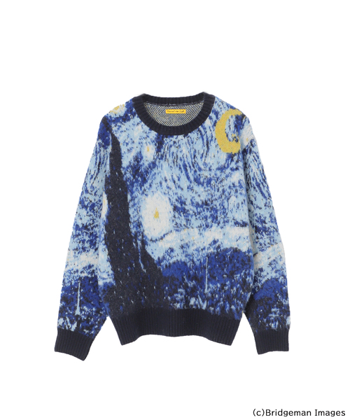 B.C STOCK(ベーセーストック)の「【フィンセント・ヴィレム・ファン・ゴッホ】 アートジャガードクルーネックセーター(ニット/セーター・メンズ・ブラック/ベージュ/ネイビー・MEDIUM/LARGE)」の3枚目の写真