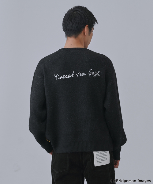 B.C STOCK(ベーセーストック)の「【フィンセント・ヴィレム・ファン・ゴッホ】 アートジャガードクルーネックセーター(ニット/セーター・メンズ・ブラック/ベージュ/ネイビー・MEDIUM/LARGE)」の7枚目の写真