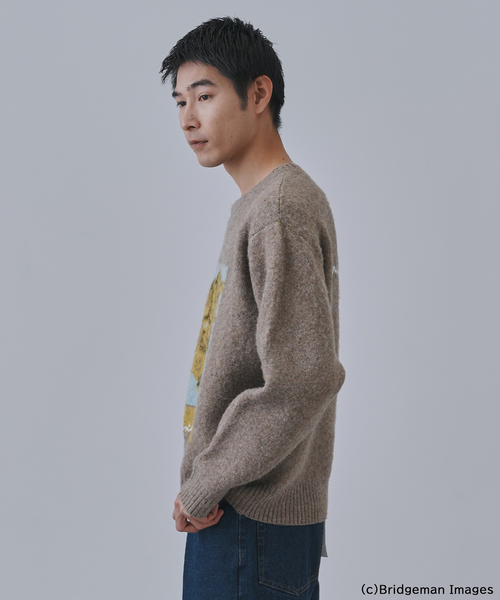 B.C STOCK(ベーセーストック)の「【フィンセント・ヴィレム・ファン・ゴッホ】 アートジャガードクルーネックセーター(ニット/セーター・メンズ・ブラック/ベージュ/ネイビー・MEDIUM/LARGE)」の10枚目の写真