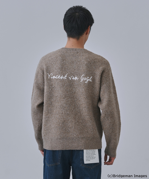 B.C STOCK(ベーセーストック)の「【フィンセント・ヴィレム・ファン・ゴッホ】 アートジャガードクルーネックセーター(ニット/セーター・メンズ・ブラック/ベージュ/ネイビー・MEDIUM/LARGE)」の11枚目の写真