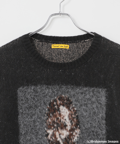 B.C STOCK(ベーセーストック)の「【フィンセント・ヴィレム・ファン・ゴッホ】 アートジャガードクルーネックセーター(ニット/セーター・メンズ・ブラック/ベージュ/ネイビー・MEDIUM/LARGE)」の17枚目の写真