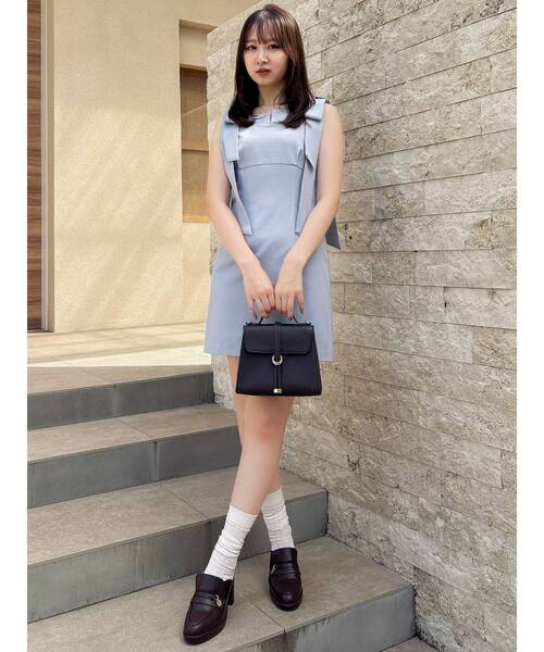 dazzlin（ダズリン）の「チャームローファーサボ（パンプス・レディース・ブラウン/ブラック・LARGE/MEDIUM）」の4枚目の写真