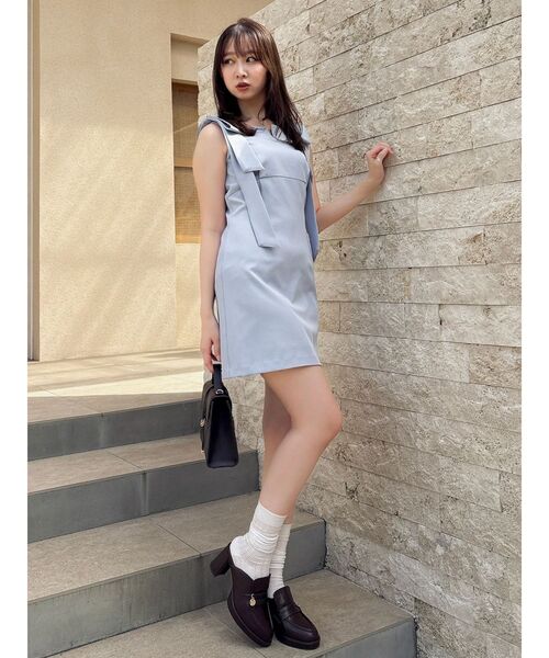 dazzlin（ダズリン）の「チャームローファーサボ（パンプス・レディース・ブラウン/ブラック・LARGE/MEDIUM）」の5枚目の写真