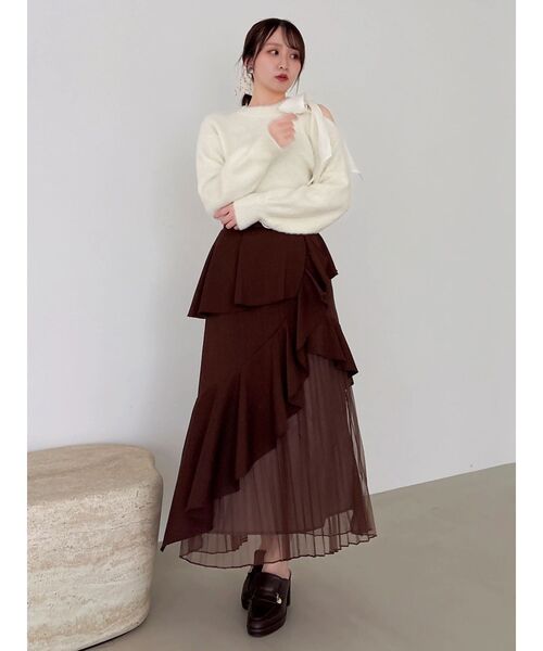 dazzlin（ダズリン）の「チャームローファーサボ（パンプス・レディース・ブラウン/ブラック・LARGE/MEDIUM）」の6枚目の写真