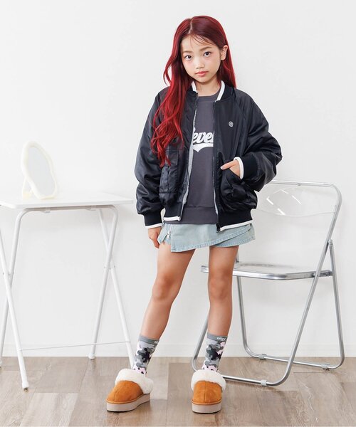 algy(アルジー)の「迷彩柄クルーソックス(ソックス/靴下・キッズ・カーキ/グレー・24/21)」の3枚目の写真