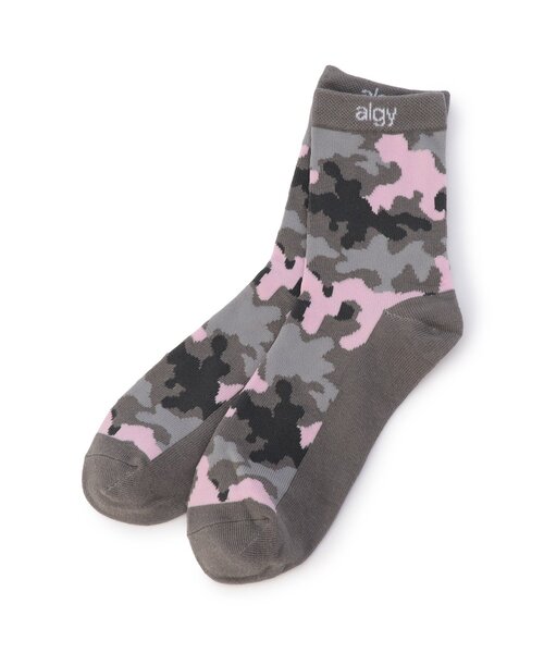 algy(アルジー)の「迷彩柄クルーソックス(ソックス/靴下・キッズ・カーキ/グレー・24/21)」の4枚目の写真