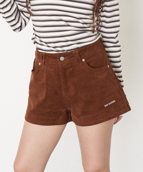RAY CASSIN（レイカズン）の「レイヤードコーデュロイショートパンツ（その他パンツ・レディース・ベージュ/ネイビー/キャメル・S/M）」の3枚目の写真