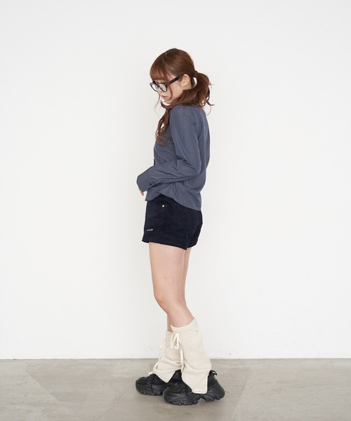 RAY CASSIN（レイカズン）の「レイヤードコーデュロイショートパンツ（その他パンツ・レディース・ベージュ/ネイビー/キャメル・S/M）」の16枚目の写真