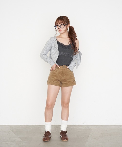 RAY CASSIN（レイカズン）の「レイヤードコーデュロイショートパンツ（その他パンツ・レディース・ベージュ/ネイビー/キャメル・S/M）」の22枚目の写真