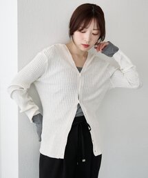 SHENERY | 2WAYリブカーディガン(カーディガン/ボレロ)