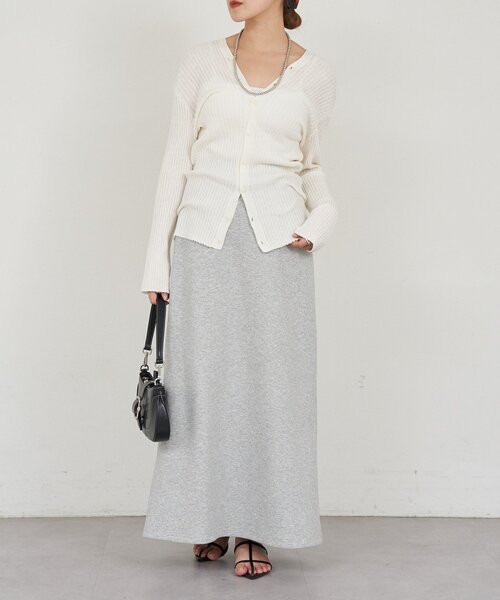 SHENERY(シーナリー)の「2WAYリブカーディガン(カーディガン/ボレロ・レディース・オレンジ/グレー/オフホワイト・FREE)」の14枚目の写真