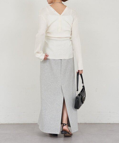 SHENERY(シーナリー)の「2WAYリブカーディガン(カーディガン/ボレロ・レディース・オレンジ/グレー/オフホワイト・FREE)」の16枚目の写真