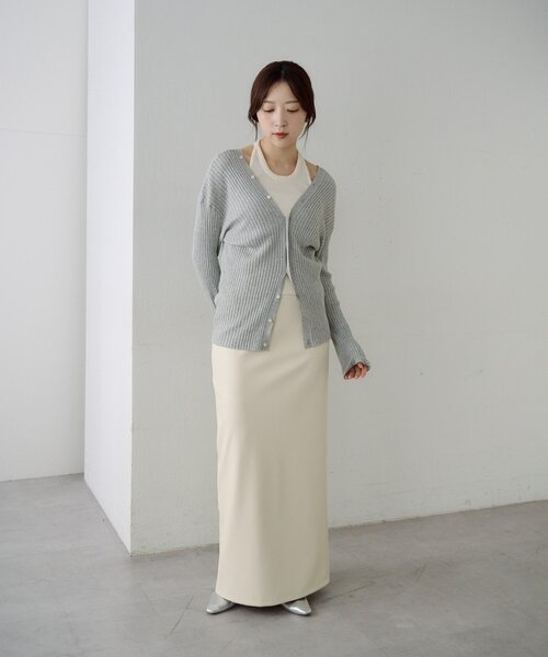 SHENERY(シーナリー)の「2WAYリブカーディガン(カーディガン/ボレロ・レディース・オレンジ/グレー/オフホワイト・FREE)」の20枚目の写真