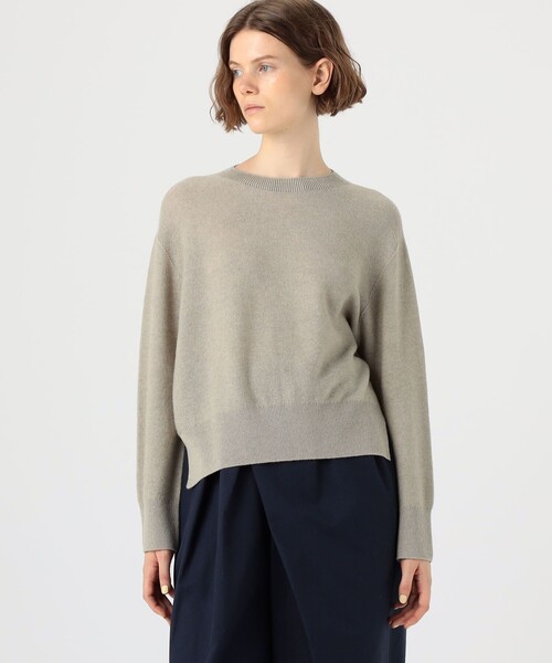 カシミヤコットン クルーネックプルオーバー（ニット/セーター