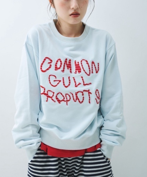 common gull products.(コモンガルプロダクツ)の「ブランコに乗ったcommon gull product. sweat 26spring.(スウェット・レディース・ライトブルー/アイボリー/杢グレー/グレー/ミント/ネイビー・SMALL/MEDIUM/LARGE)」の6枚目の写真