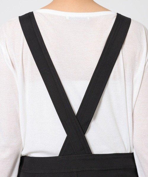 BABYLONE（バビロン）の「ヴィスコースダブルクロスサロペット（サロペット/オーバーオール・レディース・ブラック/ベージュ・フリー）」の14枚目の写真